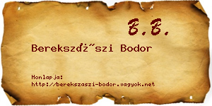 Berekszászi Bodor névjegykártya
